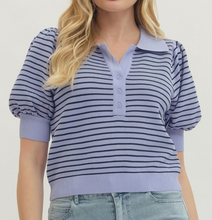 Load image into Gallery viewer, Striped Polo Top ** 2 COLORS **
