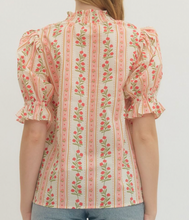 Load image into Gallery viewer, Floral Puff Sleeve Top ** 2 COLORS **
