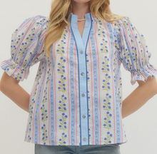 Load image into Gallery viewer, Floral Puff Sleeve Top ** 2 COLORS **
