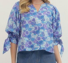 Load image into Gallery viewer, Floral Tied Puff Sleeve Top ** 2 COLORS **
