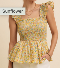 Load image into Gallery viewer, Smocked Babydoll Top ** 2 COLORS **
