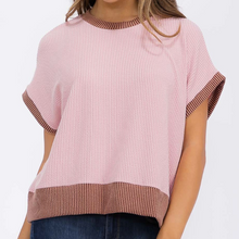 Load image into Gallery viewer, Urban Ribbed Contrast Top ** 2 COLORS **
