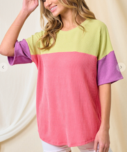 Load image into Gallery viewer, Colorblock Urban Ribbed Top **2 COLORS**
