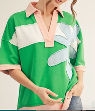 Load image into Gallery viewer, Daisy Color Block Edge Collared Top **3 COLORS**
