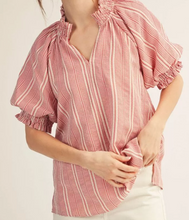 Load image into Gallery viewer, Textured Puff Sleeve Top **3 COLORS**

