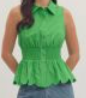 Load image into Gallery viewer, Peplum Scalloped Hem Waistband Top **4 COLORS**
