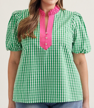 Load image into Gallery viewer, Gingham Contrast Top **3 COLORS**
