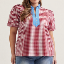 Load image into Gallery viewer, Gingham Contrast Top **3 COLORS**
