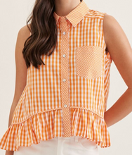 Load image into Gallery viewer, Gingham Collared Top **2 COLORS**
