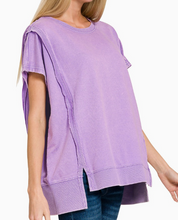 Load image into Gallery viewer, Acid Wash French Terry Top **3 COLORS** - PLUS

