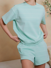 Load image into Gallery viewer, Thin Striped Poly Short Set **4 COLORS**
