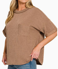 Load image into Gallery viewer, Urban Ribbed Pocket Top ** 2 COLORS **
