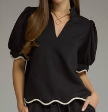 Load image into Gallery viewer, Scallop Trim Top **3 COLORS**
