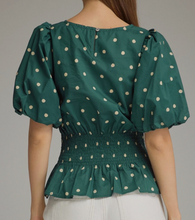Load image into Gallery viewer, Polka Dot Smocked Waist Top **3 COLORS**
