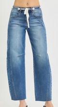 Load image into Gallery viewer, Drawstring Slouchy Barrel Risen Jeans **PLUS**
