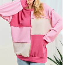Load image into Gallery viewer, Hot Pink Colorblock Top
