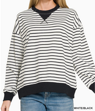 Load image into Gallery viewer, Striped Long Sleeve Pullover Top **7 COLORS**
