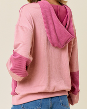 Load image into Gallery viewer, Urban Ribbed Hoodie Top **2 COLORS** - PLUS
