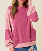Load image into Gallery viewer, Urban Ribbed Hoodie Top **2 COLORS**
