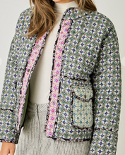 Load image into Gallery viewer, Mixed Media Quilted Jacket **2 COLORS**
