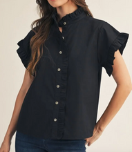 Load image into Gallery viewer, Ruffle Button Down Top **4 COLORS**
